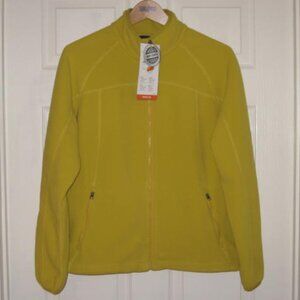 NWT Lands' End Polartec Aircore 200 Fleece Jacket LP Yellow Gold Full Zip Petite